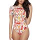 thumbnail image 1 of Balery Firefighter Icons Body de cuello redondo de manga corta para mujer Tops de manga corta Tops básicos-Medium, 1 of 7