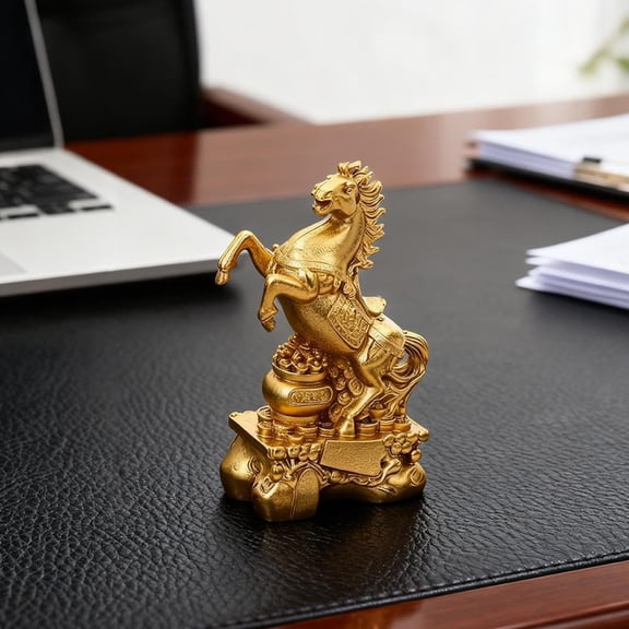 Premium Feng Shui Horse Statue for 2026 - Handcrafted Good Luck Wealth & Happiness Sculpture