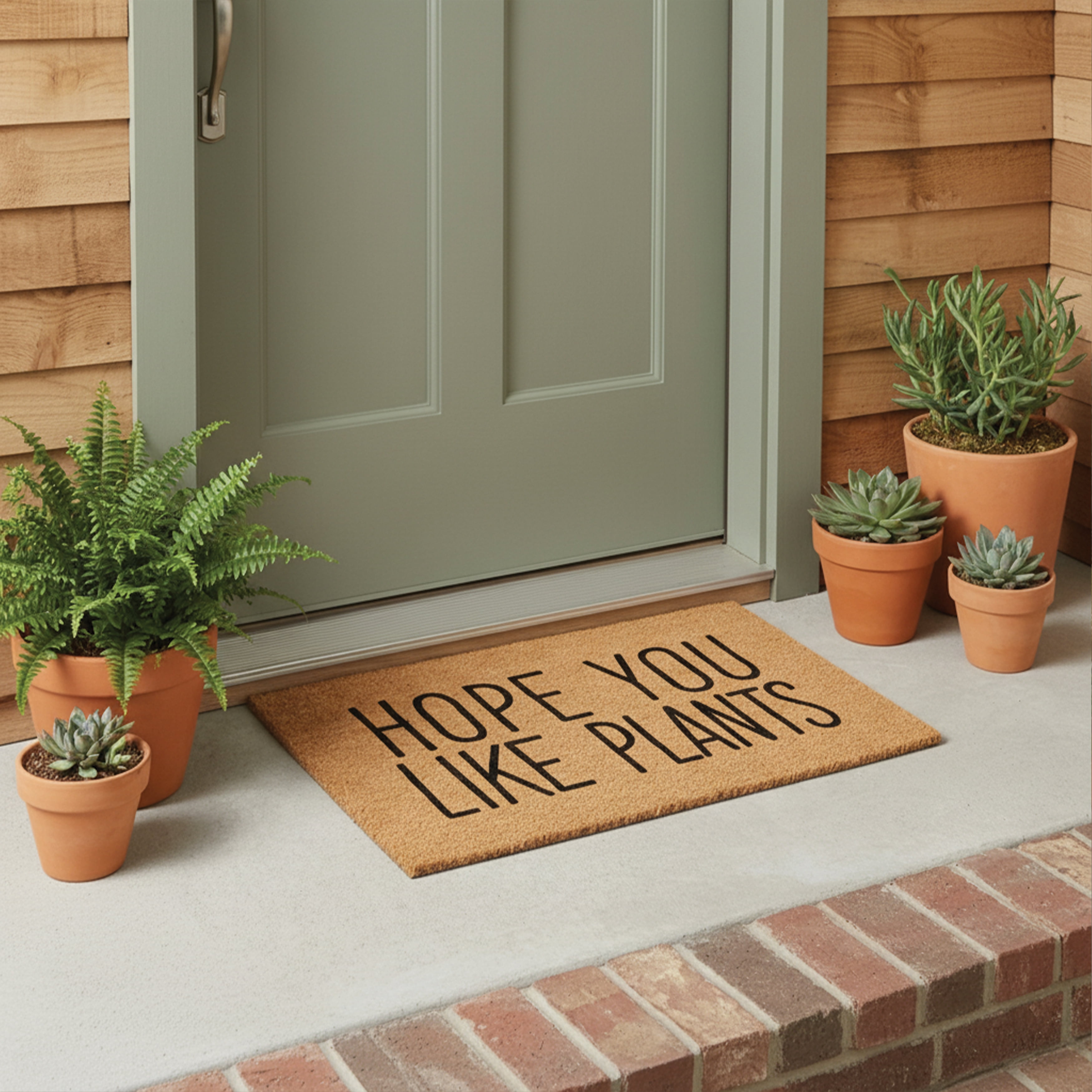 Hope you Like Plants Non Slip Vinyl Backing, Front Door Mat, Entryway Door Mat, 24"x36"