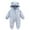 Blue, variant on Cethrio Kids Boys Bodysuits, Fleece Zipper One Pieces Warm Winter Rompers Blue Size 6-9 Months