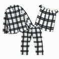 thumbnail image 2 of Vedolay Girls Outfits Girls Pants Sets Fall 2 Pieces Outfits Casual Ruffle Sleeve Shirts and Elastic Waistband Pant Set,White 3-4 Years, 2 of 5