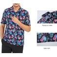 thumbnail image 3 of Alex Vando Mens Golf Shirt Moisture Wicking Quick-Dry Print Performance Polo Shirts for Men, 3 of 6