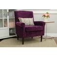 thumbnail image 2 of Fox Hill Trading Ellis Rolled Arm Lounge Chair, Purple, 2 of 6