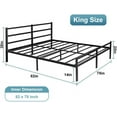 thumbnail image 3 of Kingso 14" Heavy Duty Bed Frames with Headboard, King, 3 of 9