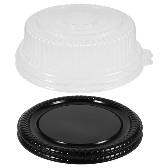 Masteelf 2 Sets Party Tray with Lid 33.50X31.50X9.00CM Black