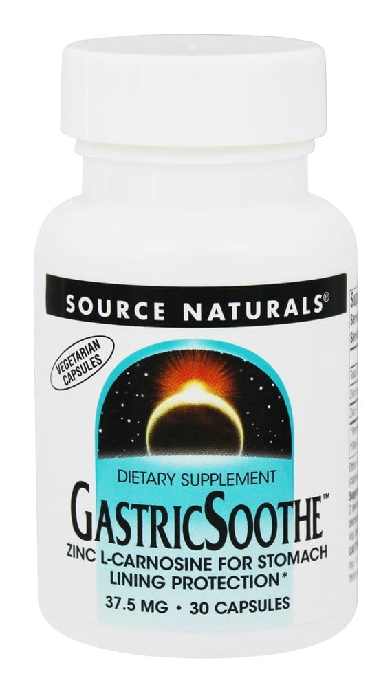 Source Naturals GastricSoothe Zinc LCarnosine 37.5 mg. 30 Capsules