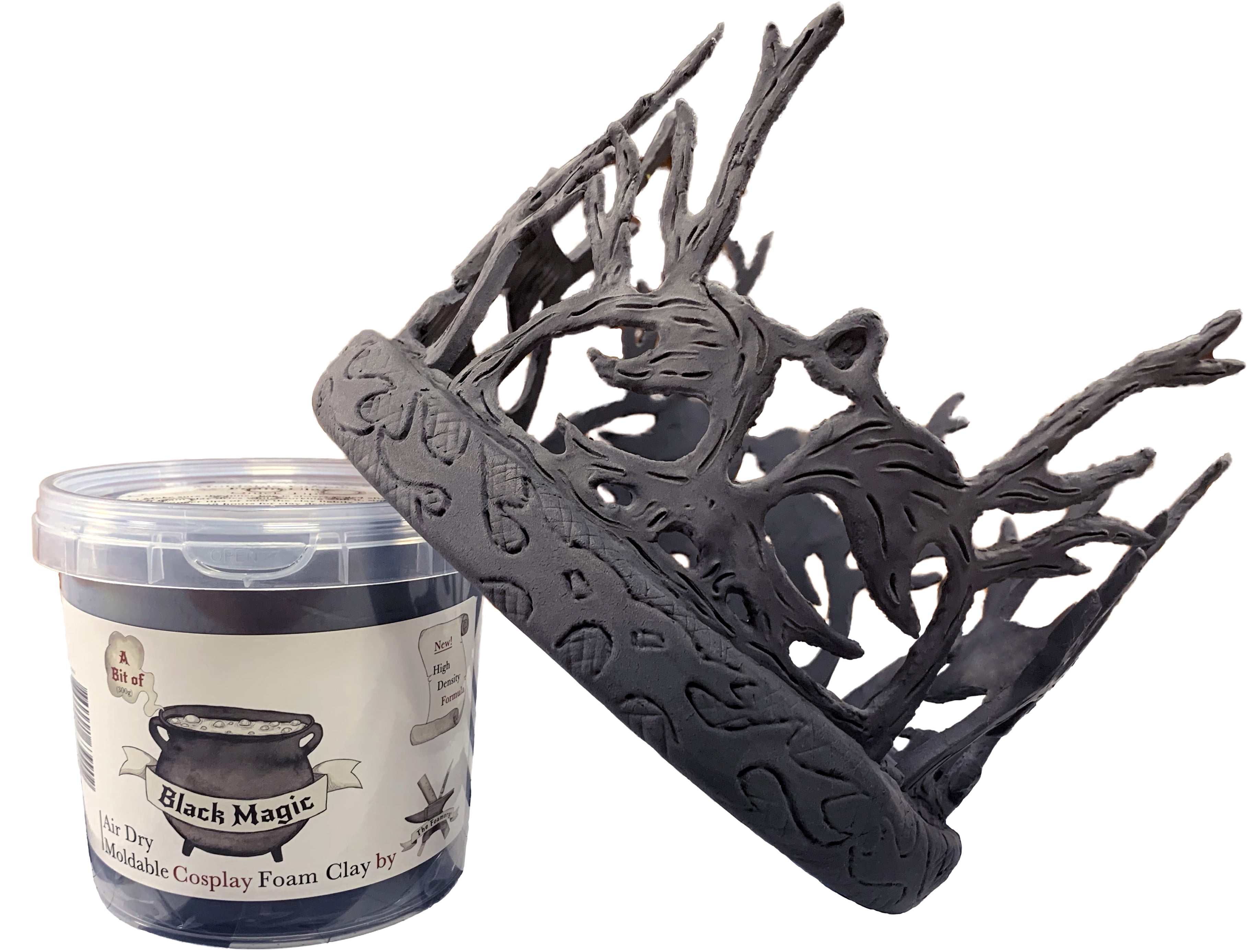 Moldable Cosplay Foam Clay (Black) 300g by The Foamory High Density