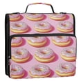 thumbnail image 5 of FORMRS Zipper Binder with Shoulder Strap 2-inch Ring 500 Sheet Capacity File Bag, Light Pink Doughnuts, 5 of 5