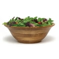thumbnail image 2 of Lipper Oak Finished 14 Inch Diameter Kitchen Home Flared Top Wooden Serving Bowl, 2 of 4