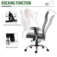 thumbnail image 4 of Ergonomic Grey Mesh Office Chair - High Back Computer Desk Chair with Headrest & Lumbar Support, 26"W x 46.5"H, Adjustable Height, 360° Swivel, Ideal for Home Office & Workspaces, 4 of 7