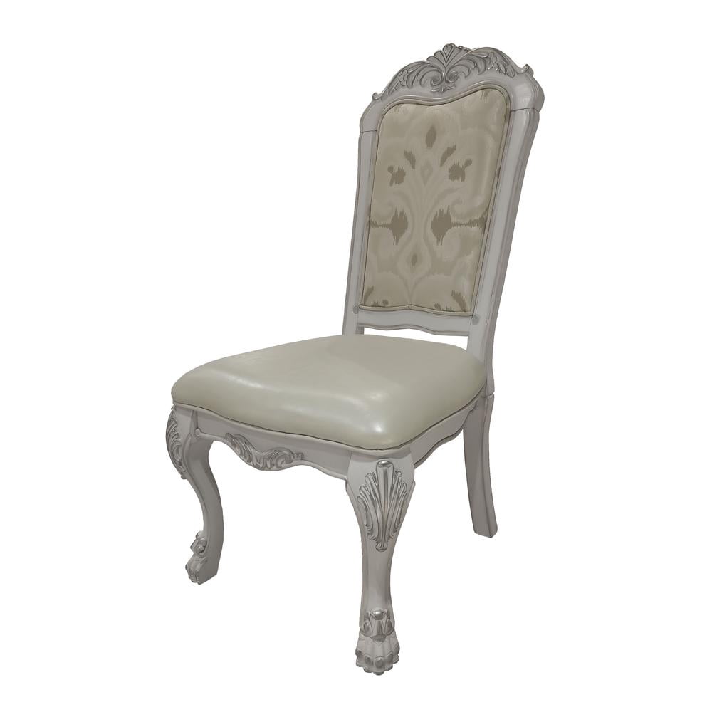 Acme Dresden Upholstered Side Chairs in Bone White (Set of 2) Indoor