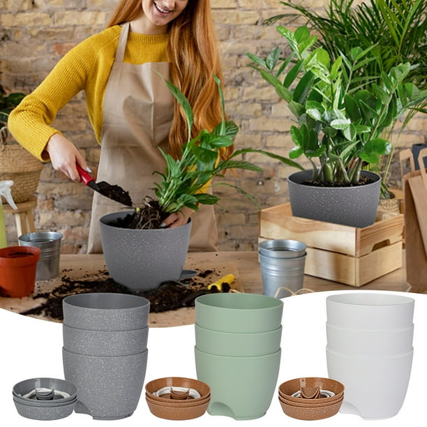 Maceta de Plástico onlyliua Minimalista Moderna Verde Circular