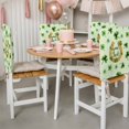 thumbnail image 3 of Saint Patrick's Day Chair Covers Set of 4 Watercolor Shamrock Gold Horse Hoodrail Chair Back Covers Stretch Removable Washable Slipcovers Protector for Dining Room Kitchen Party Decor, 3 of 9