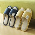 thumbnail image 2 of Zapatillas de casa para mujer, de verano, para interior, antideslizantes, para cuatro estaciones, universales, para hombre, de primavera y otoño, de lino y algodón, 2 of 6