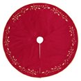 thumbnail image 2 of Falda con forma de árbol de Navidad, piel de felpa de terciopelo rojo con forma de conejo, 121 cm, 2 of 6