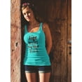 thumbnail image 2 of Life Begins On The Beach Racerback Tank Women -Image by Shutterstock, Female Small, 2 of 4
