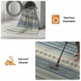 thumbnail image 5 of Blue Geometric Washable Area Rug 3'x5', Modern Abstract Art Vintage Boho Woven Cotton Tassels Kitchen Rugs, Non Slip Indoor Door Mat Throw Carpet for Entryway Living Room Nursery Laundry Room, 5 of 9