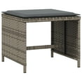 thumbnail image 3 of vidaXL Patio Stools with Cushions 4 pcs Gray 15.7"x15.7"x13.8" Poly Rattan, 3 of 10