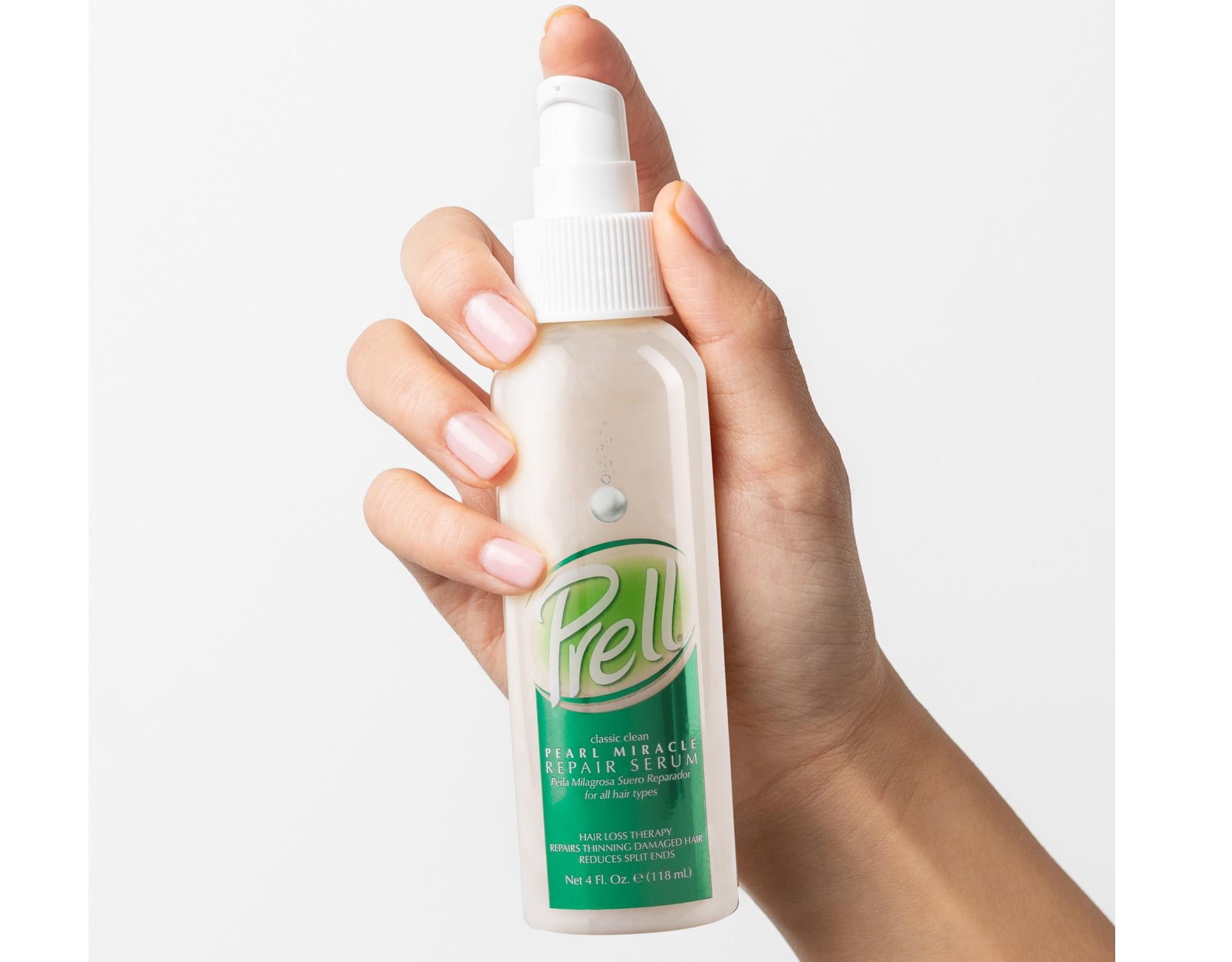 (3 pack) Prell Classic Clean Pearl Miracle Repair Serum for All Hair Types Hair Loss Therapy Repairs Thinning Damaged Hair Reduces Split Ends 4 fl oz