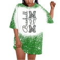 thumbnail image 1 of T-shirts Décontractés pour Femmes Haut de Baseball Manches Courtes Col Rond Hauts Courts pour Femmes Polyester 1 Pce, 1 of 6