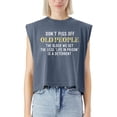 thumbnail image 2 of EcoLoom Saying Don Piss Off Old People Cap Sleeve Muscle Crop Shirt Women Sleeveless Baby Tee, 2 of 5