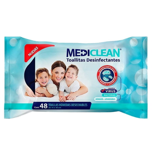 Toallitas desinfectantes Mediclean 48 pzas