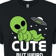 thumbnail image 3 of Instant Message - Alien Cute But Weird - Juniors Cropped Graphic T-shirt, 3 of 6