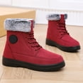 thumbnail image 6 of CAICJ98 Women's Winter Boots Lace Up Mid Carf Boots Warm Lined Waterproof Fashion Snow Boots Women (Red,Size 8.5), 6 of 9