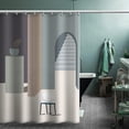 thumbnail image 3 of Shower Curtain, Fabric Shower Curtain Liner Abstract Pattern Polyester Shower Stall Curtain with 12 Hooks for Home Hotel Machine Washable Curtain Waterproof Bathroom Shower Curtain(72" X 72"), 3 of 6