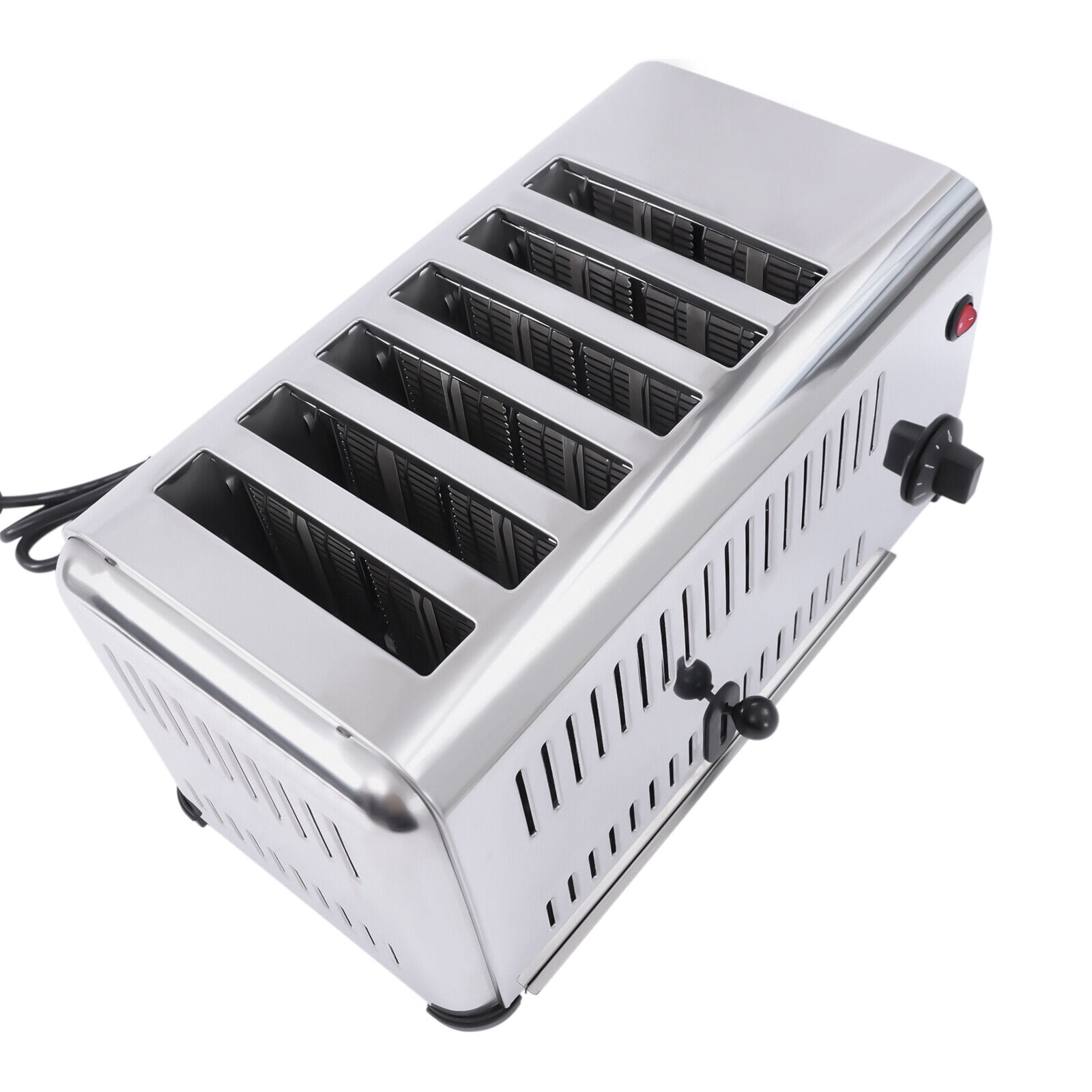 DENEST Commercial Stainless Steel Electric 6 Slice Toaster Machine Cool Touch Toaster