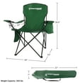 thumbnail image 2 of Wakeman 300lb Capacity Camping Chair with Cupholder and Cooler, Green, 2 of 9