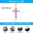 thumbnail image 2 of Diamond Cross Car Rear View Mirror Pendant, Crystal Rhinestone Hanging Charm for Car and Home Decor（Pink）, 2 of 6