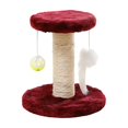 thumbnail image 3 of Small Cat Scratching Post and Small Cat Tree Natural Sisal Tower with Round Perch and Plush Ball Furniture Made for Small Cat, Kitten Relax Tree, 3 of 5