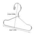 thumbnail image 2 of COMPUKAS 24Pcs Miniature Clothes Hanger Silver Iron for Organizing and Displaying Baby Dolls, 2 of 7