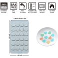 thumbnail image 2 of Pequeños moldes de silicona para dulces, juego de 2 moldes para chocolate, moldes antiadherentes para gomitas, decoraciones para pasteles, moldes para hielo (azul y rosa) Xemadio LRWJ416-1, 2 of 8