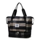 thumbnail image 3 of Bolsas De Viaje Bolso de viaje para equipaje a cuadros, separación húmeda y seca, Bolso de lona plegable grande (negro), 3 of 6
