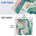thumbnail image 5 of 1 Pack 20'' x20" Satin Table Napkins Dinner Napkins for wedding Party Decoration events Teal Swirling Marble Pattern, 5 of 6