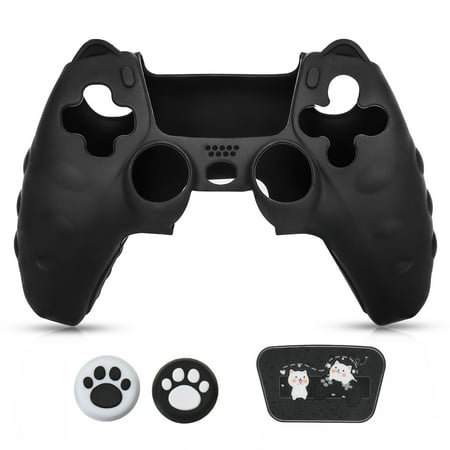 TSV Cute Cat Paw Controller Skin Fit for PS5 Controller, Anti-Slip Silicone Protective Cover Fit for Playstation 5 Wireless Controller