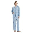 thumbnail image 5 of GLOBAL Womens 100% Cotton Notch Collar Pajama Set Homewear with Pockets, Spring & Summer, 2-Piece, Sizes S to 3X, 5 of 6