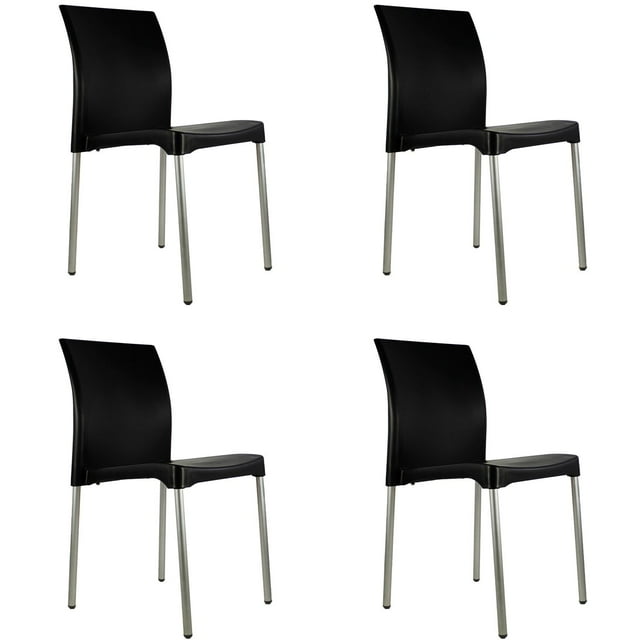 Mundo In Juego de 4 Sillas Vivanti - Sillas para Comedor - Negro MUNDO IN Comedor