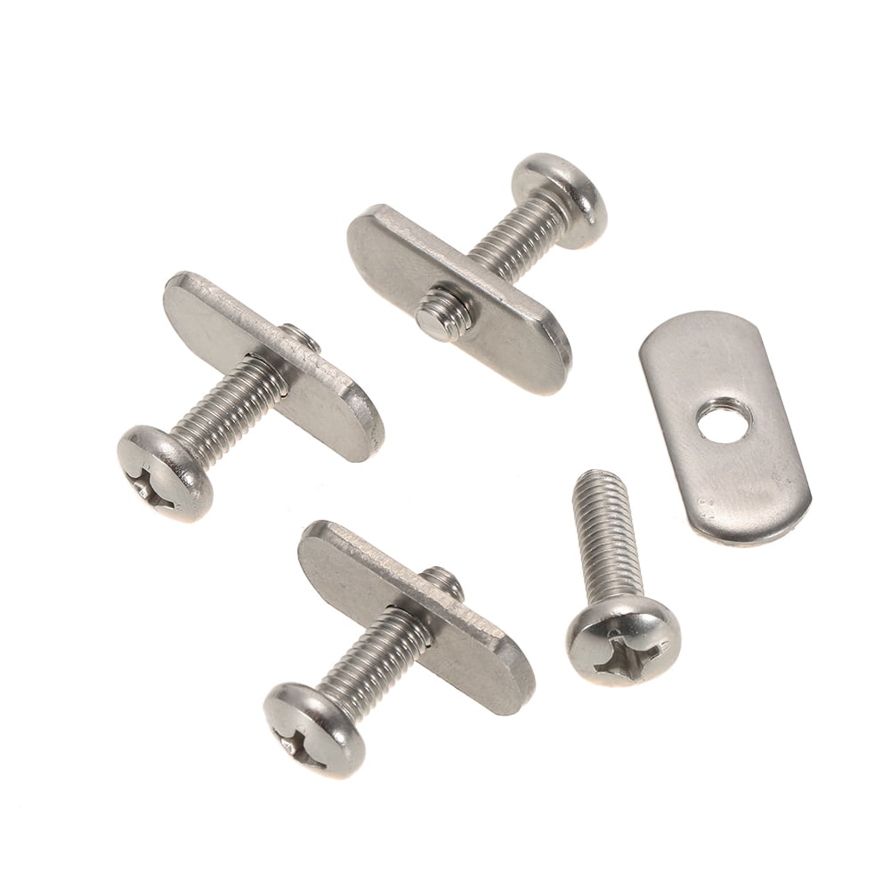 4 Sets Durable Stainless Steel Screws & Nuts Hardware for Kayak Track/ Rail S FD 