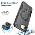 thumbnail image 7 of Allytechgroup Rugged Back Case for iPhone 16e, Compatible with MagSafe Full Body Protection Soft TPU Bumper Shockproof Anti-Scratch Magnetic Case with Kickstand for iPhone 16e, Black, 7 of 7