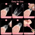 thumbnail image 3 of Dsseng 900pcs Full Cover French Nail Tips  Soft Gel Nail Tips  3 Styles Acrylic Fake Nails, 3 of 5