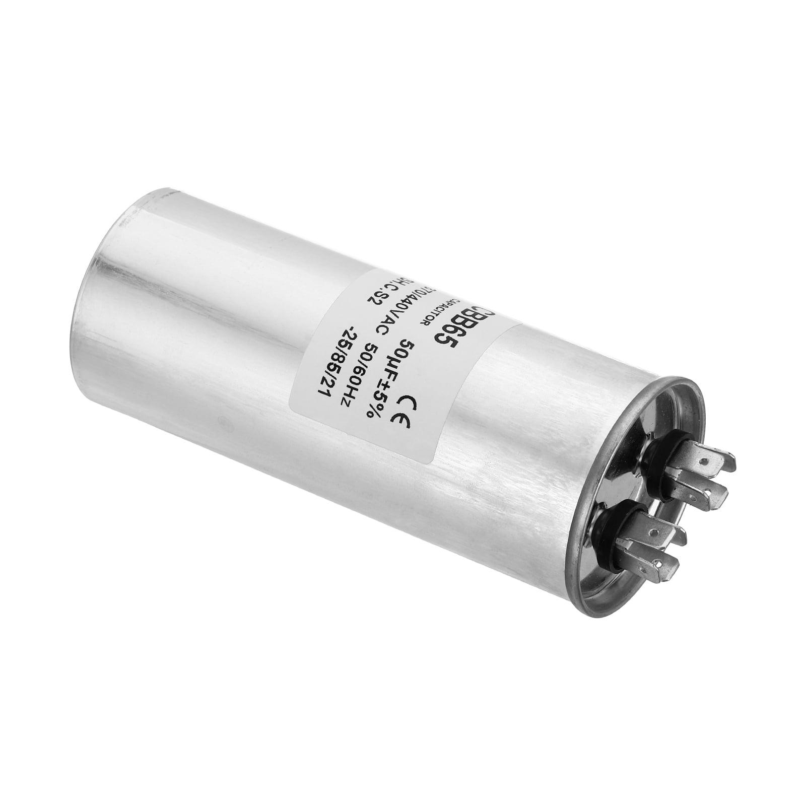 Uxcell CBB65 50uF Run Capacitor,50mfd 1Pcs AC 370/440V Aluminum Case with 2 Terminal