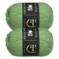 thumbnail image 1 of Unique Bargains Fil Acrylique Vert Olive, Lot de 2 Écheveaux de 50 g, 1 of 7