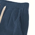 thumbnail image 3 of Casual Pants for Men with Elastic Waist and Drawstring, Solid Color Sport Style, Full Length, Polyester Fabric, for Outdoor or Home Wear, 3 of 6