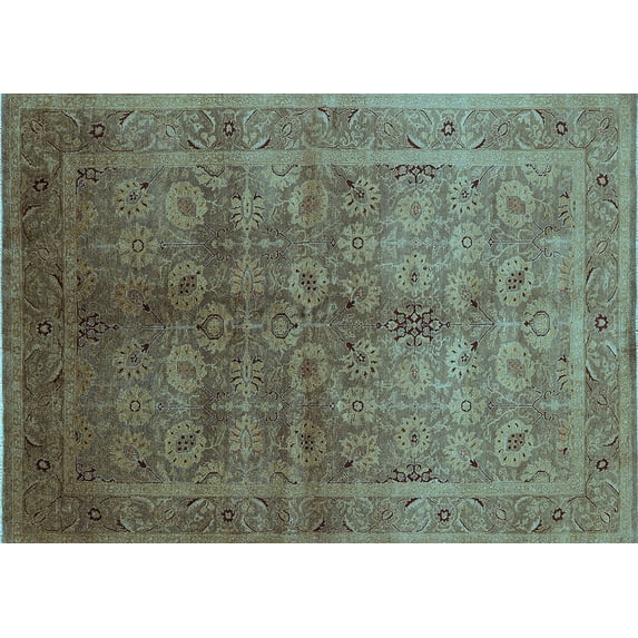 Ahgly Company Indoor Rectangle Oriental Light Blue Traditional Area Rugs, 4' x 6'