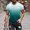 Green, variant on Wavsuf Mens Shirts Short Sleeve Summer Crew Neck Gradient Blue T-Shirts Size 5XL