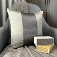 thumbnail image 3 of The HomeCentric Pillow Cover Pack of 2 20x20 inch (50x50 cm) Gray Silver Grey Throw Pillow Cover Metallic Beaded Sparkly Glitter Throw Pillow Cover Throw Pillow Cover Square Solid - Gunmetal Center, 3 of 10