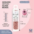 thumbnail image 3 of Miyuki Delica Seed Beads – Size 11/0 (1.6 mm), DB0423, Galv. Cranberry Dyed, 7.2g, Approx. 1440 Beads, 3 of 7